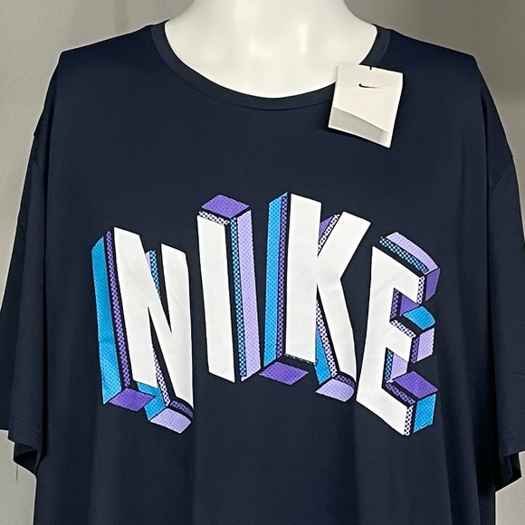 Nike Other - New XXL Nike Pro Navy Blue Dri-Fit Shortsleeved Crewneck T-shirt
